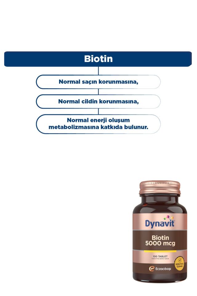 Biotin 5000 mcg 100 Tablet