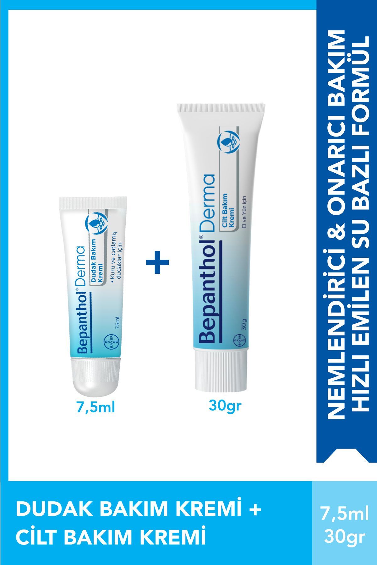 Cilt Kremi 30gr & Günlük Yoğun Nemlendirici Dudak Bakım Kremi 7,5ml - El, Dudak ve Günlük Yüz Bakım