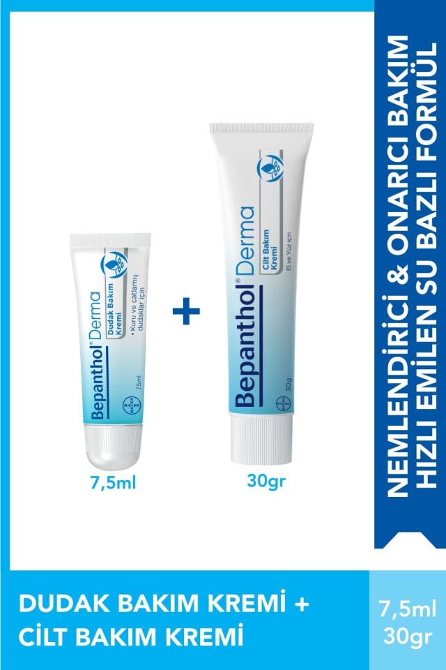 Cilt Kremi 30gr & Günlük Yoğun Nemlendirici Dudak Bakım Kremi 7,5ml - El, Dudak ve Günlük Yüz Bakım