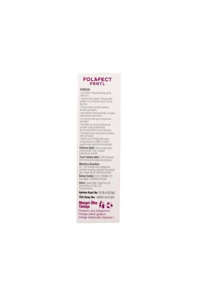 Folafect Prntl Omega 3 Içerikli 30 Yumuşak Kapsül