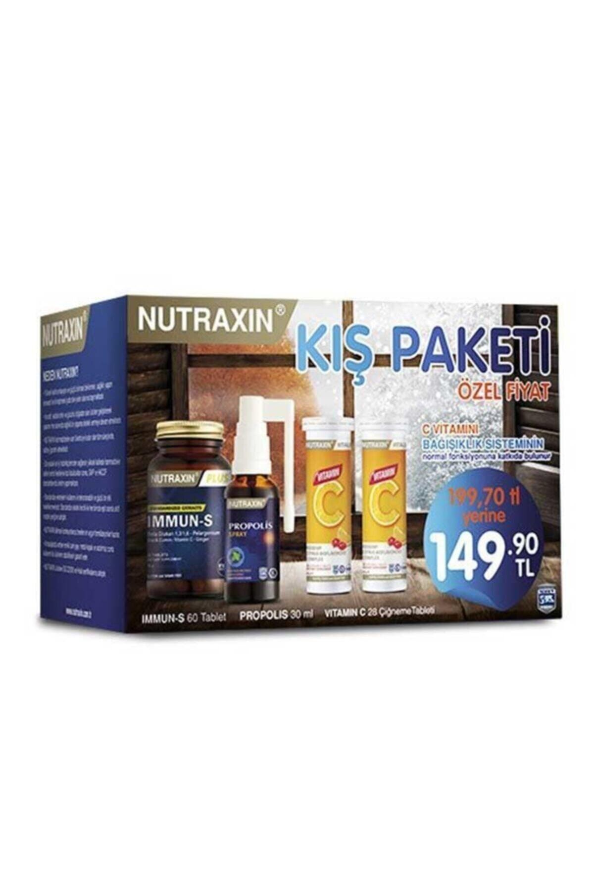 Kış Paketi ( Immun S Tablet + C Vitamin Çiğneme Tableti + Propolis Sprey )