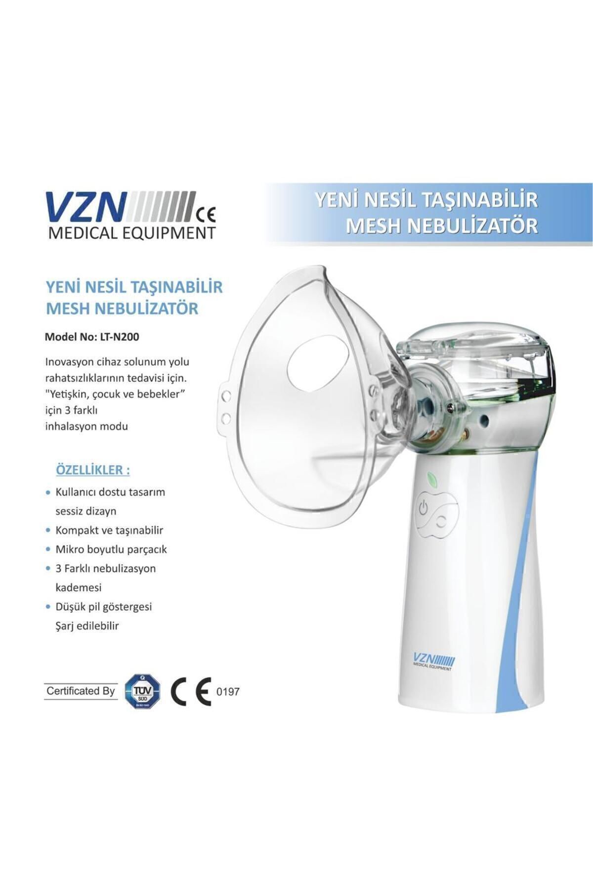 Taşınabilir Yeni Mesh Nebulizatör Şarjlı,kademe Ayarlanabilir 3 Kademeli(LT-N200)