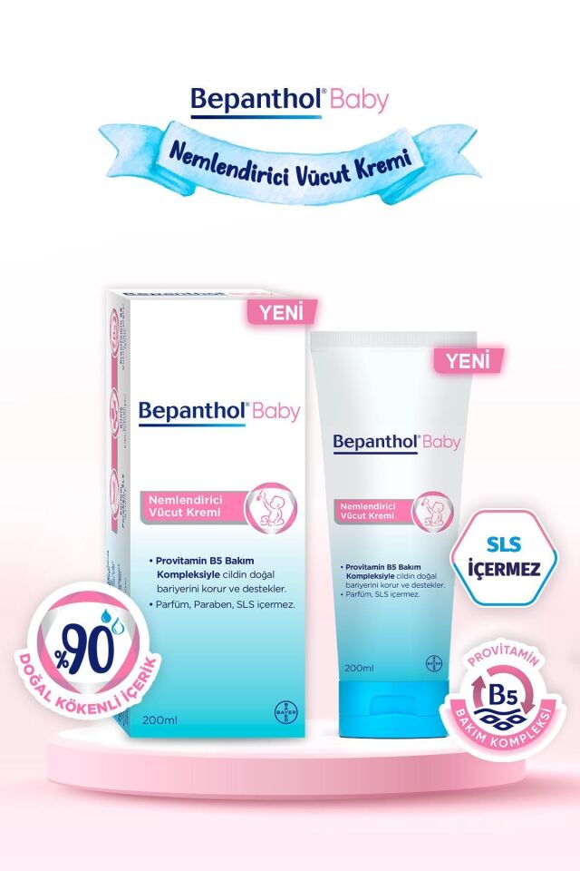 Baby Nemlendirici Vücut Kremi 200 ml Hassas ve Kuru Ciltler Için - Günlük Yoğun Nemlendirici Bakım
