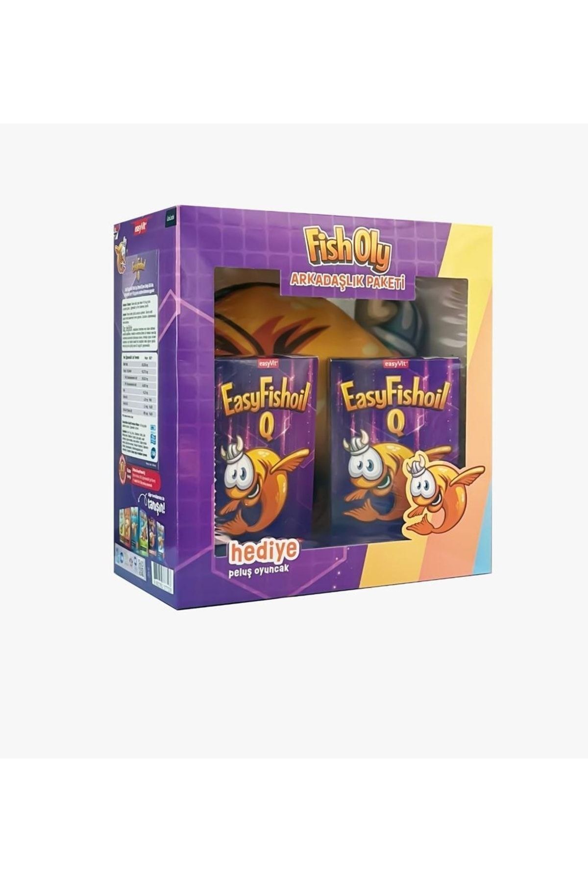 Easyfishoil Q Çiğnenebilir 2 Adet 30 Tablet Peluş Oyuncak Hediyeli