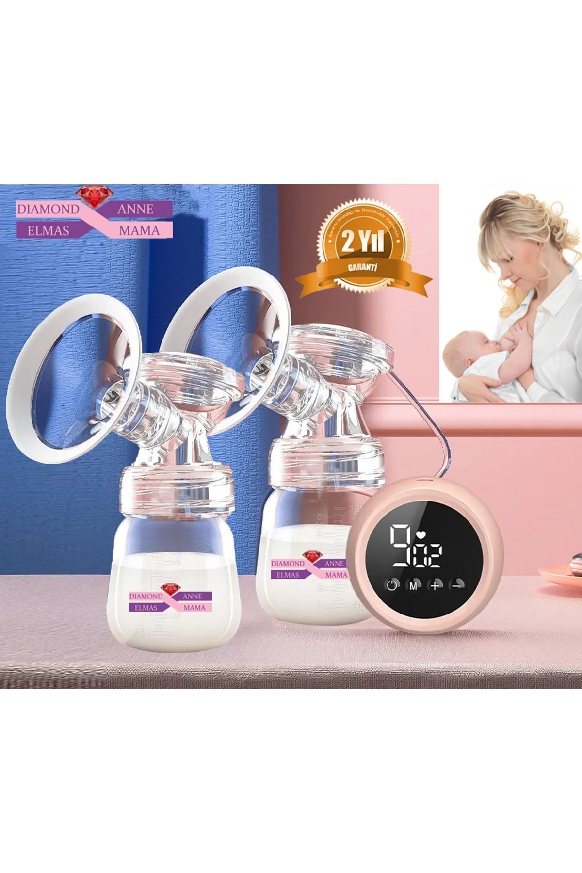 Anne Elektirikli Gögüs Pompası Çiftli MZ-608T