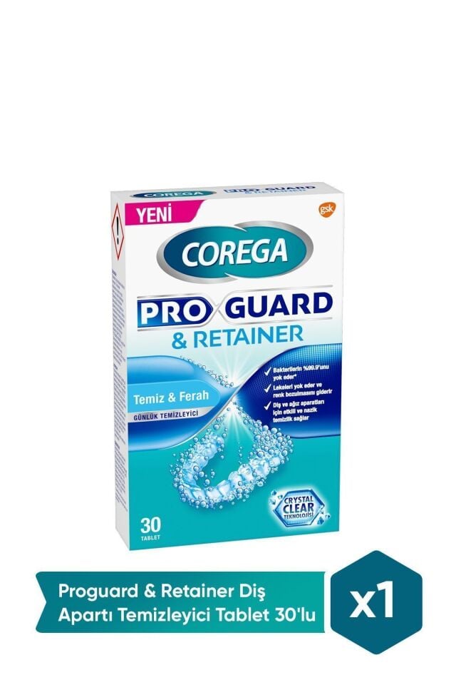 Proguard & Retainer Diş Apartı Temizleyici Tablet 30'lu