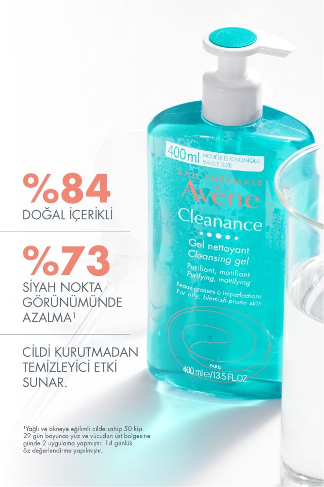 Cleanance Yağlı Ve Akneye Eğilimli Ciltler İçin Matlaştırıcı Temizleme Jeli 400 ml