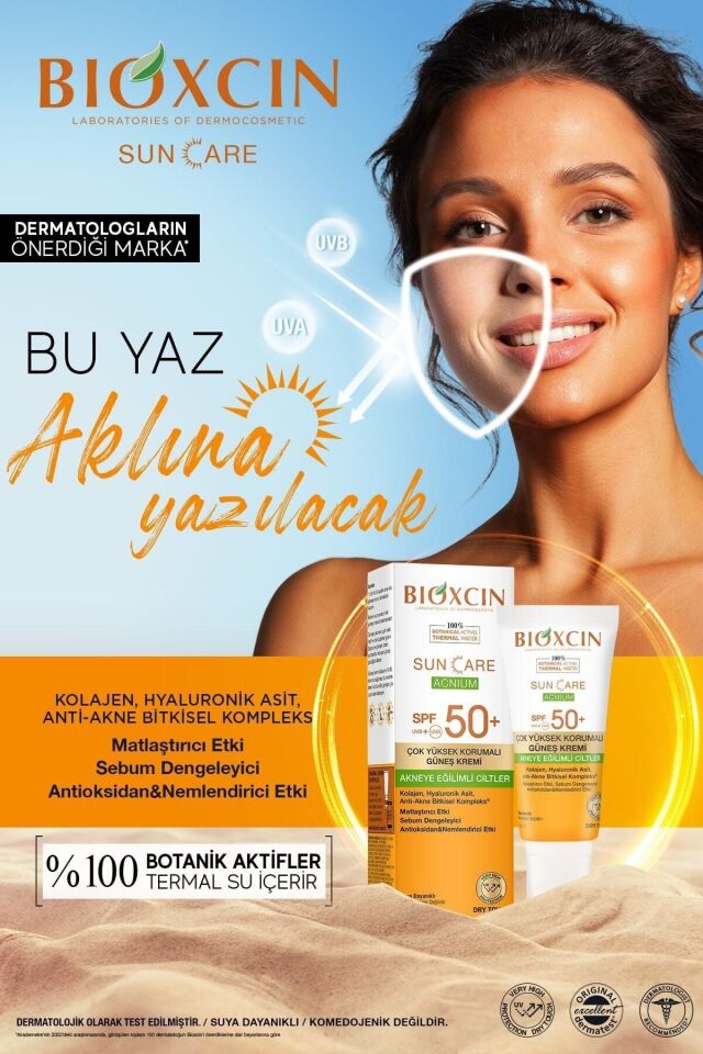 Sun Care Akneye Eğilimli Ciltler Için Güneş Kremi 50 Spf - Akne, Dry Touch, Mat - 2 Adet