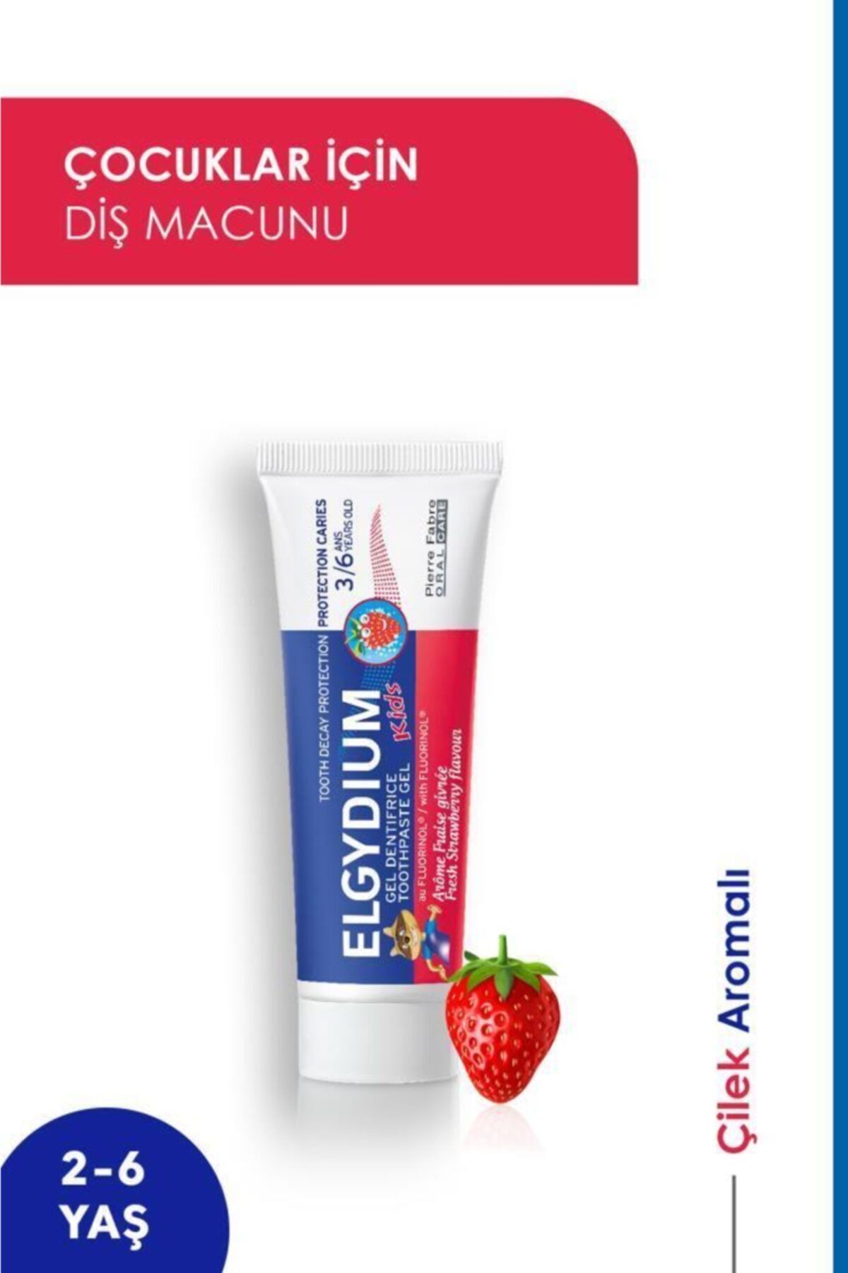 Kids Fresh Strawberry 2-6 Yaş Diş Macunu 50 Ml