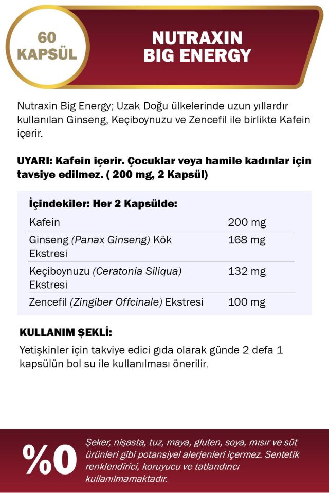Big Energy - Vitamin Takviyesi 60 Tablet