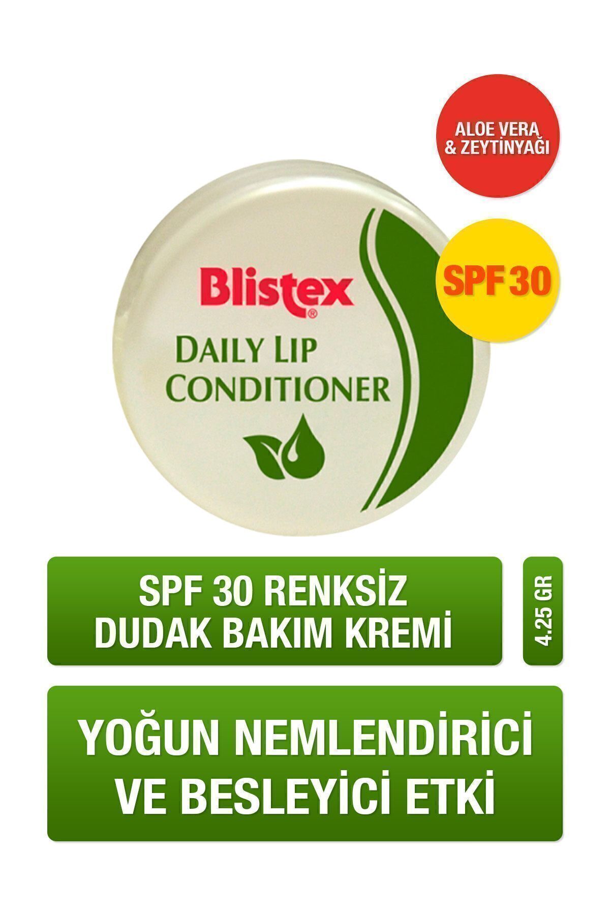 Daily Lip Conditioner - Yoğun Nemlendirme Etkili Günlük Dudak Bakım Kremi Spf30
