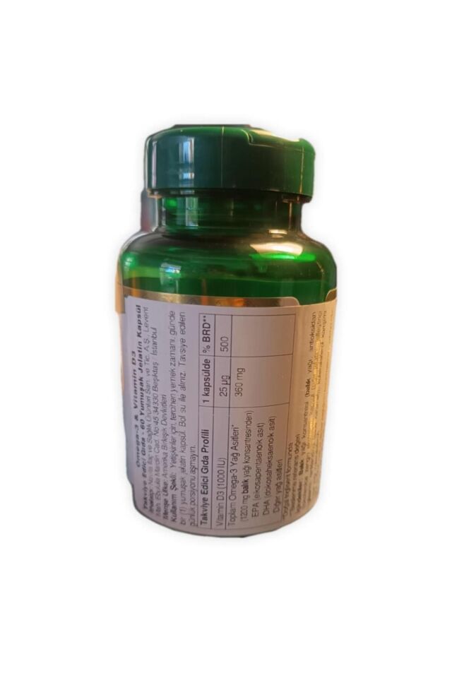 Omega-3 Plus Vitamin D3 60 Kapsül