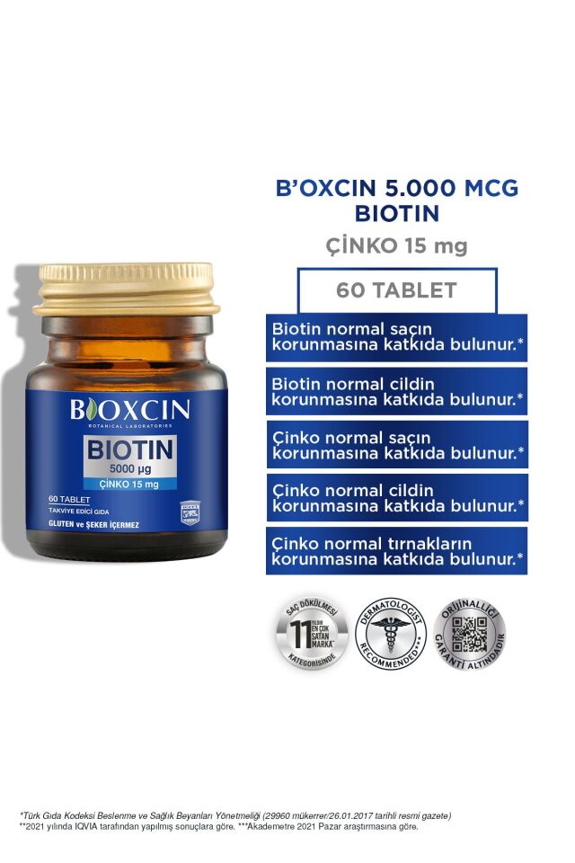 Biotin 5000 Mcg 60 Tablet Biotin Şampuan 300 ml Kofre