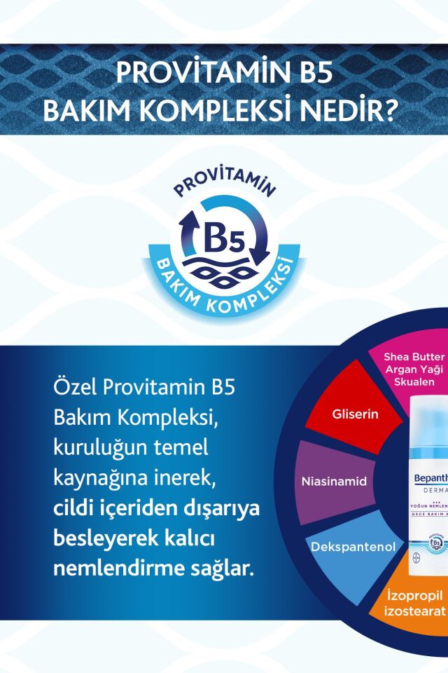 Derma Yoğun Nemlendirici Gece Yüz Bakım Kremi 50ml
