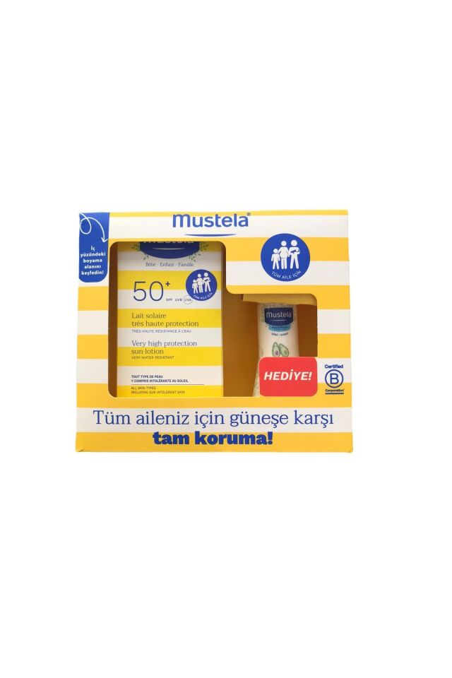Spf50+ Çok Yüksek Koruma Faktörlü Güneş Losyonu 100ml + Hydrabebe Vücut Losyonu 50ml + Plaj Çantası