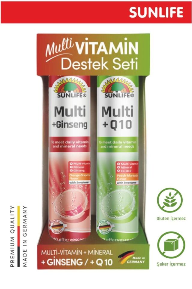 Multivitamin Destek Seti ( Multivitamin-mineral Ginseng & Multivitamin-mineral Q10 )