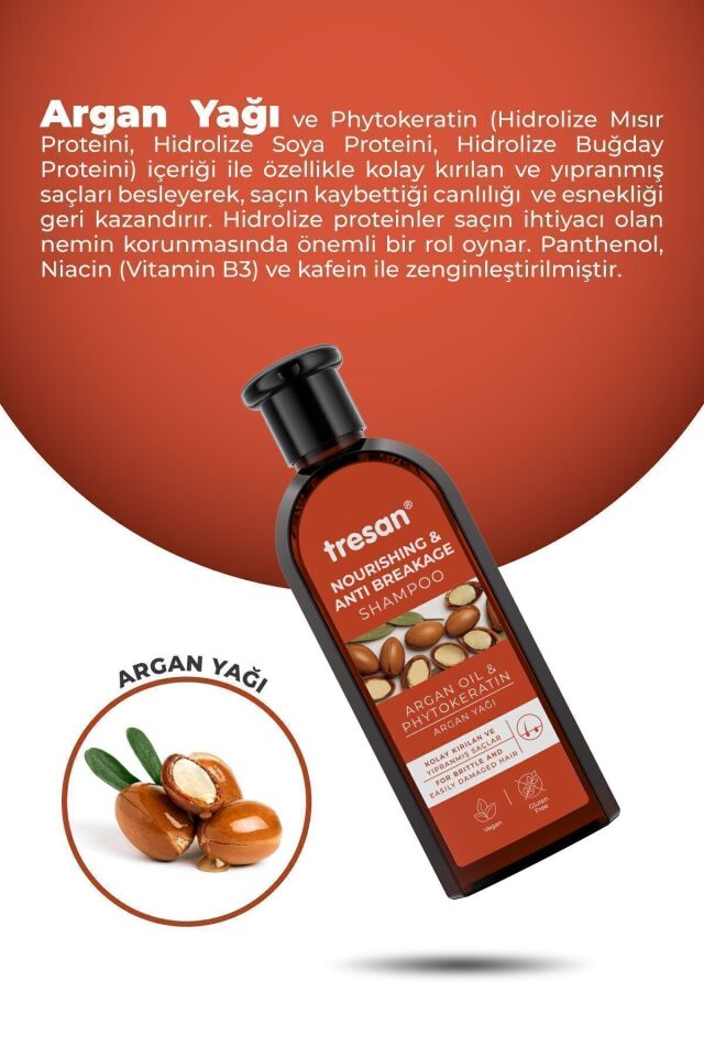 Argan Yağı Besleyici Ve Kırılma Karşıtı Bakım Şampuanı 300 ml