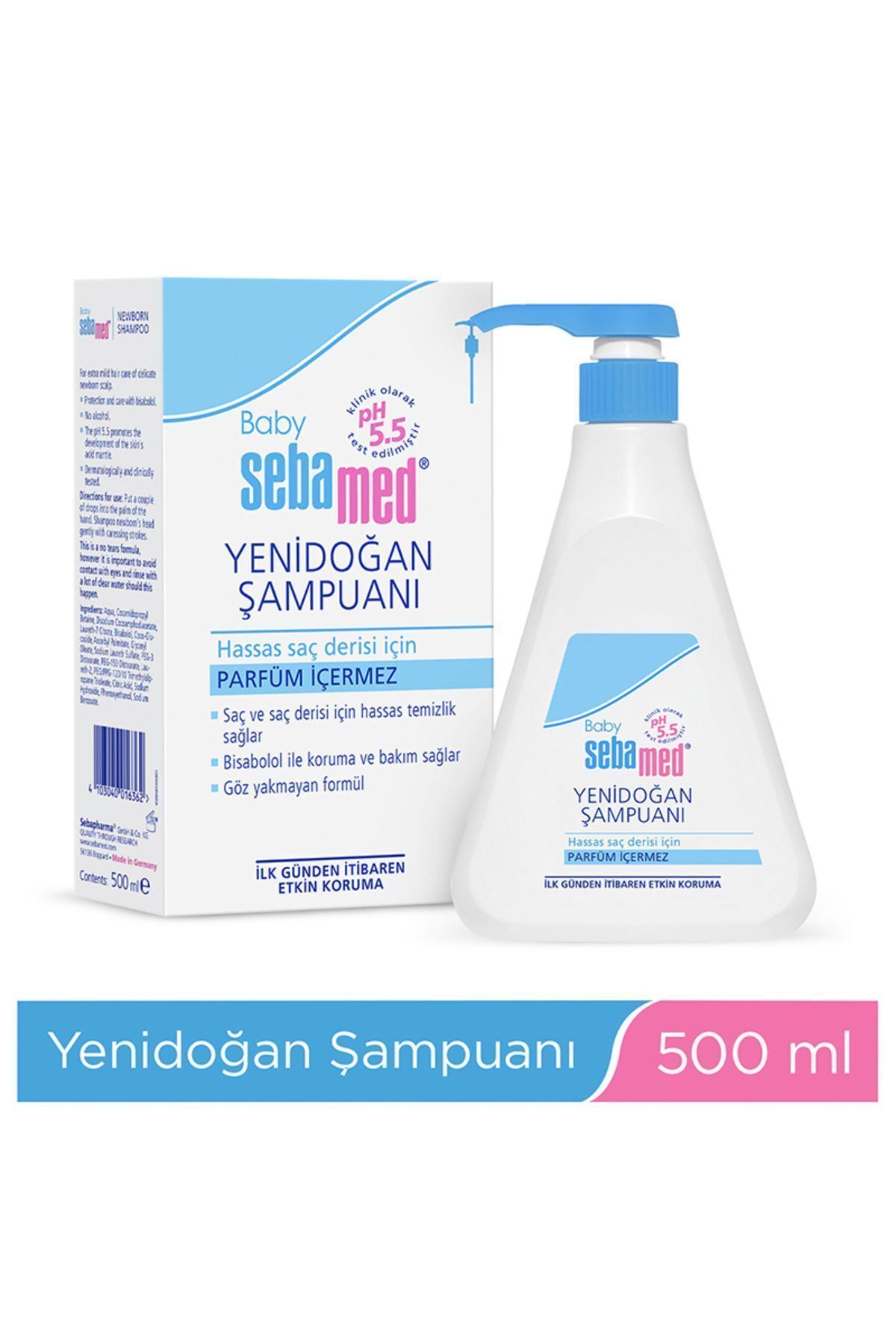 Baby pH 5.5 Bisabolol İçerikli Koruma ve Bakım Sağlayan Yenidoğan Bebek Şampuanı 500 ml