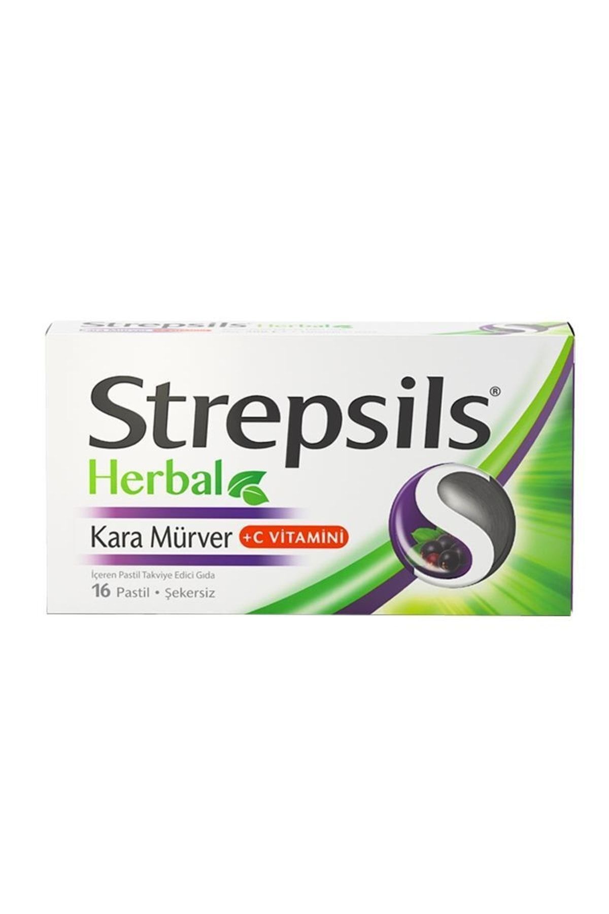 Herbal Kara Mürver Aromalı 16 Pastil