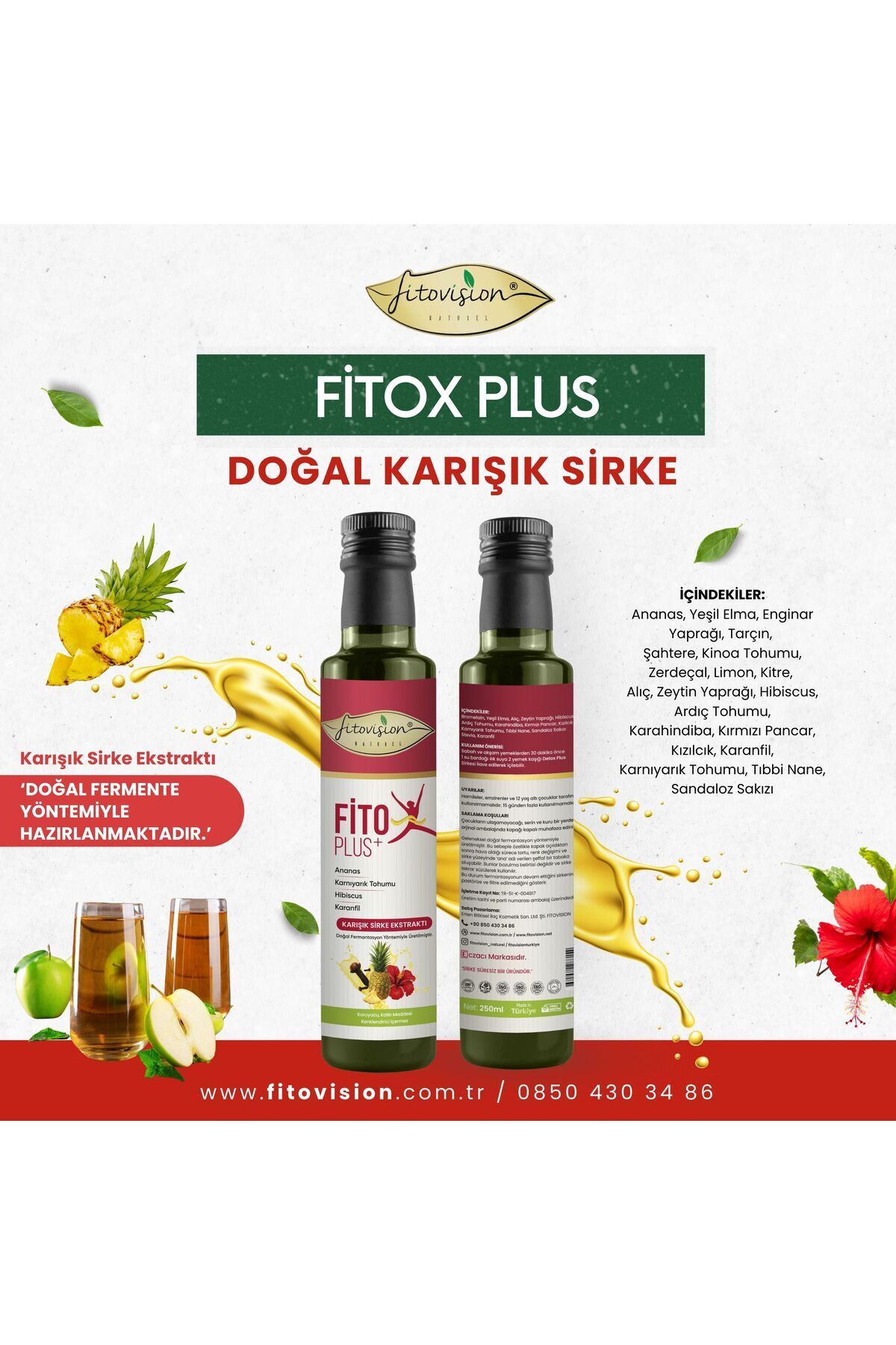 Fitox Plus Doğal Fermantasyon Detoks Sirke