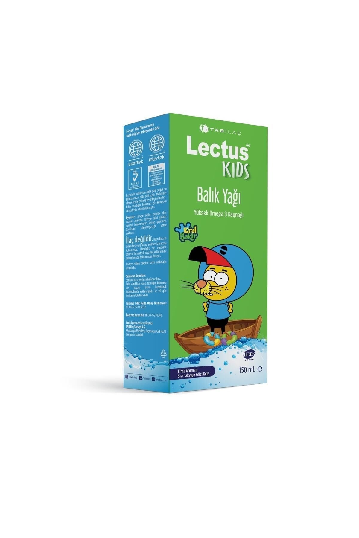 Kral Şakir Omega Şurup Elma 150 Ml Lectus Kids
