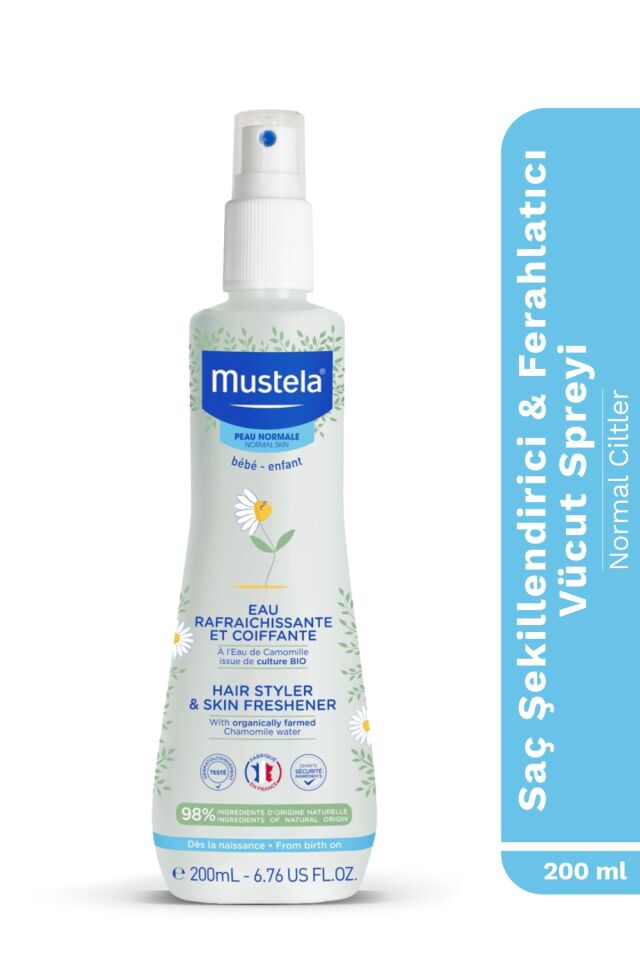 Organik Papatya Suyu İçeren Kolay Tarama Sağlayan Saç Şekillendirici Ferahlatıcı Vücut Spreyi 200 ml