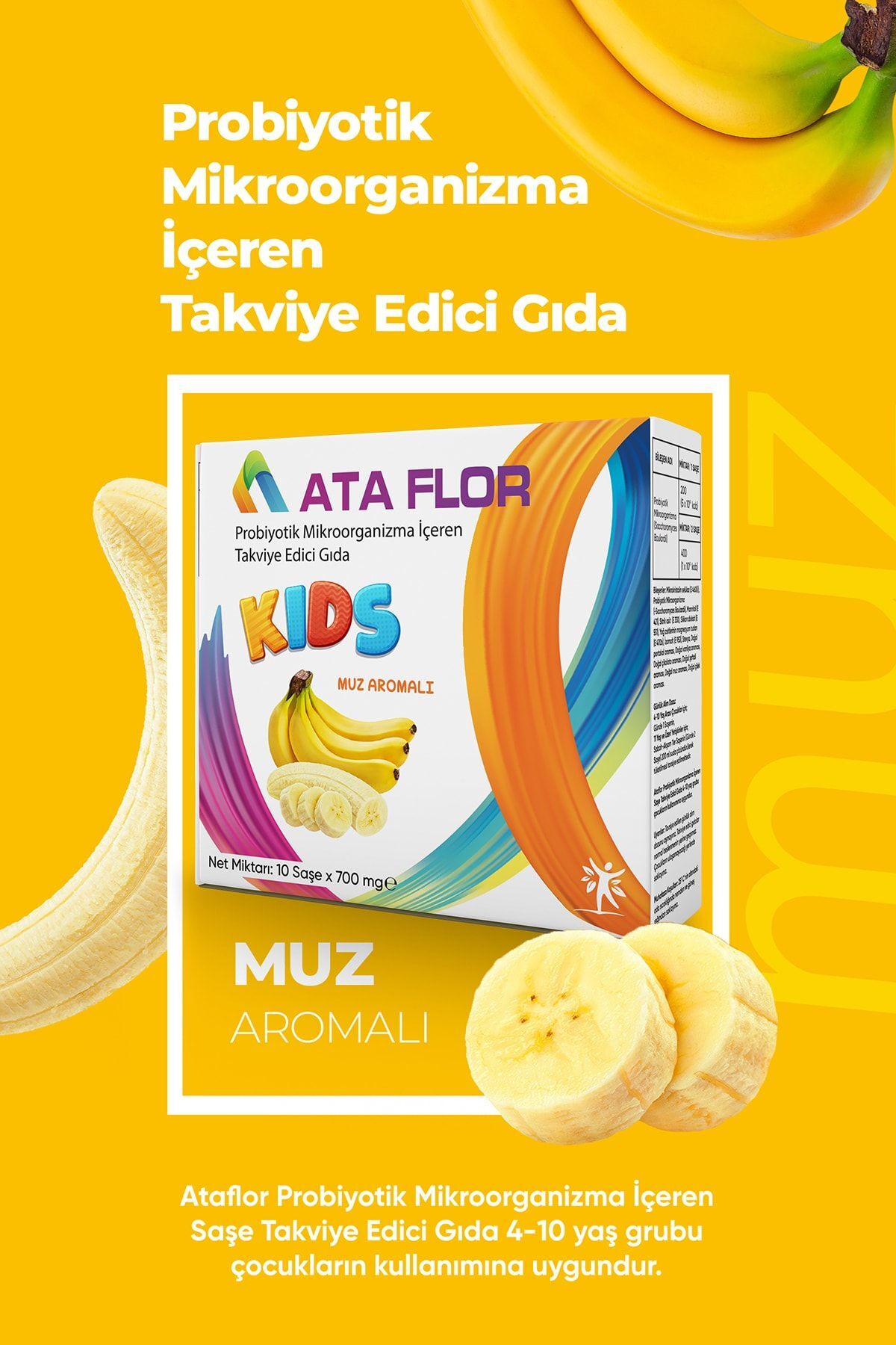 Kids Probiyotik 10 Saşe Muz Aromalı