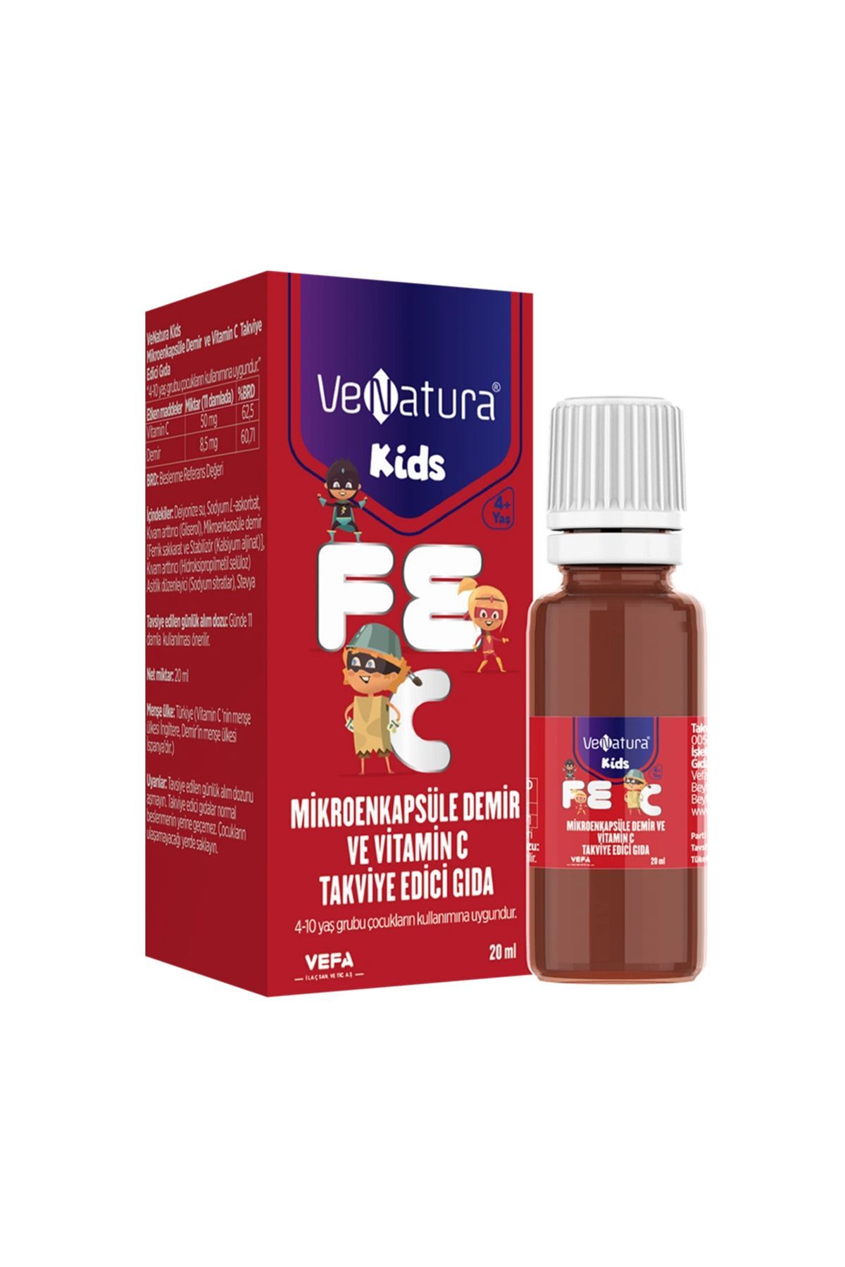 Kids Mikroenkapsüle Demir Ve Vitamin C 20 ml - (: 06/2027)