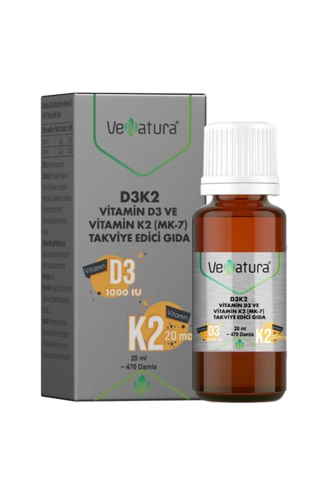 D3 K2 Damla 20 ml - (: 07/2027)
