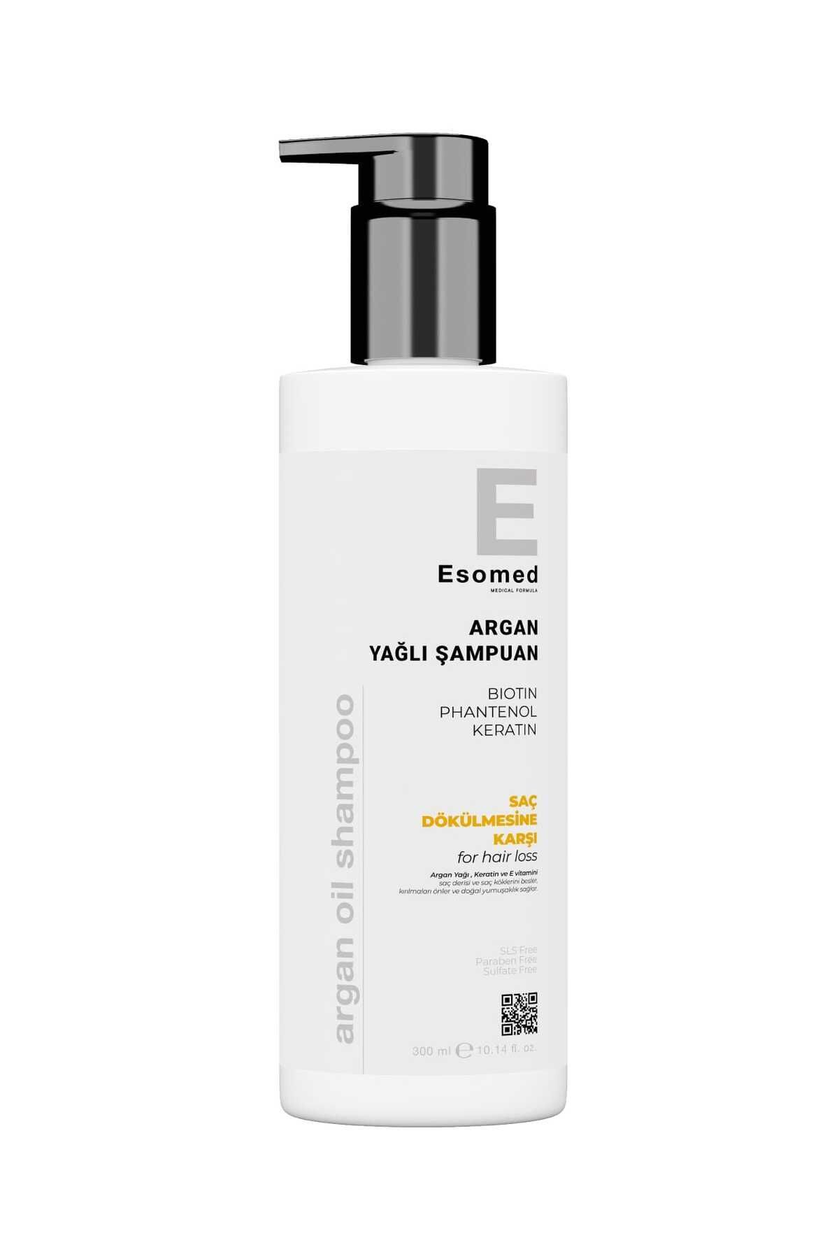 ESOMED  Saç Dökülmesine Karşı Argan Yağlı Biotin, Keratin, E Vitamini Ve Bitki Özlü Şampuan 300ml