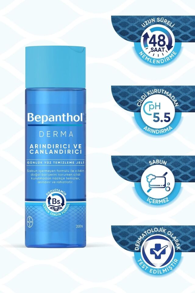 Derma Arındırıcı & Canlandırıcı Günlük Yüz Temizleme Jeli 200ml ,,efsane0901