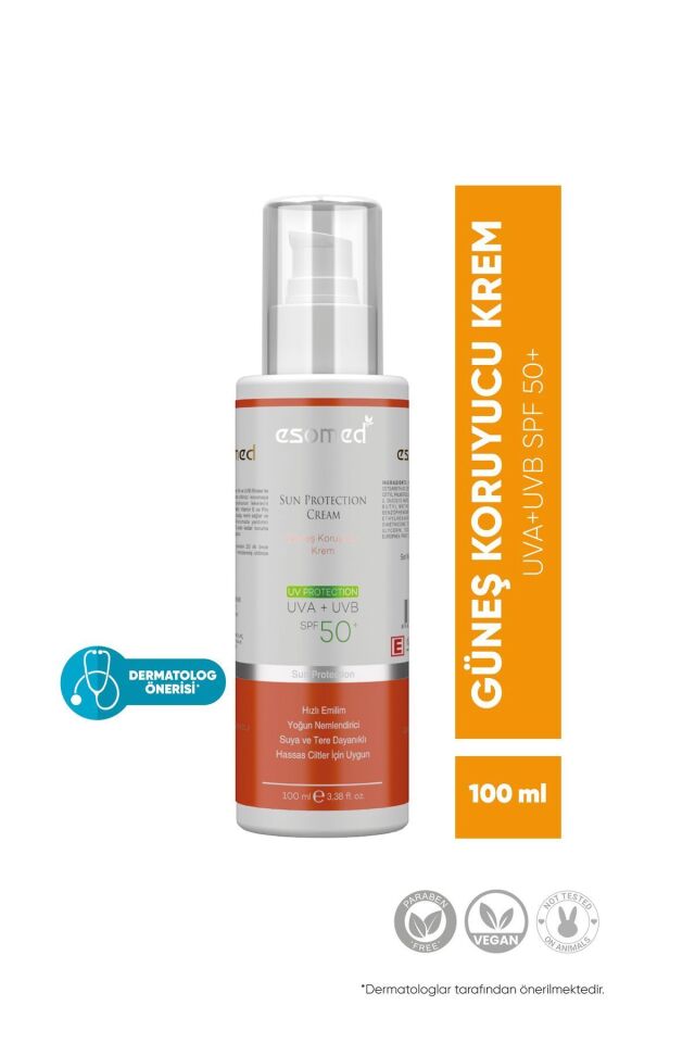 Yüksek Koruyucu Nemlendirici Spf50 Uva Uvb Leke Bırakmayan Güneş Kremi 100 ml