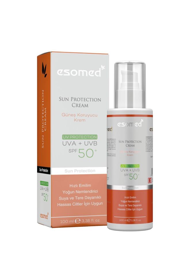 ESOMED  Yüksek Koruyucu Nemlendirici Spf50 Uva Uvb Leke Bırakmayan Güneş Kremi 100 ml