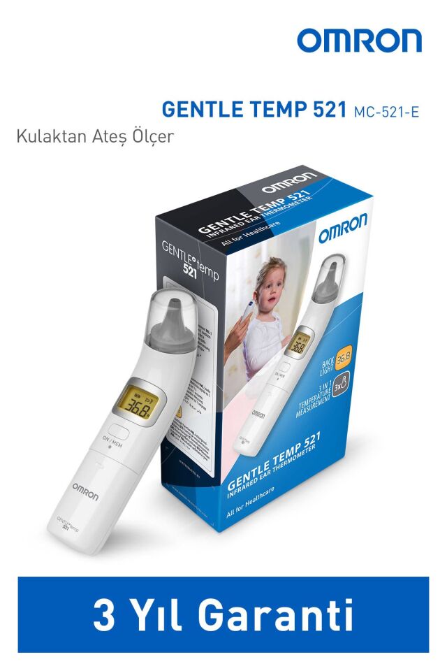 Gentle Temp 521, 3'ü 1 Arada Kulaktan Ateş Ölçer