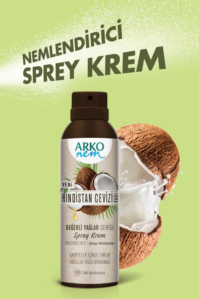 Değerli Yağlar Hindistan Cevizi Sprey Krem 3x150ml
