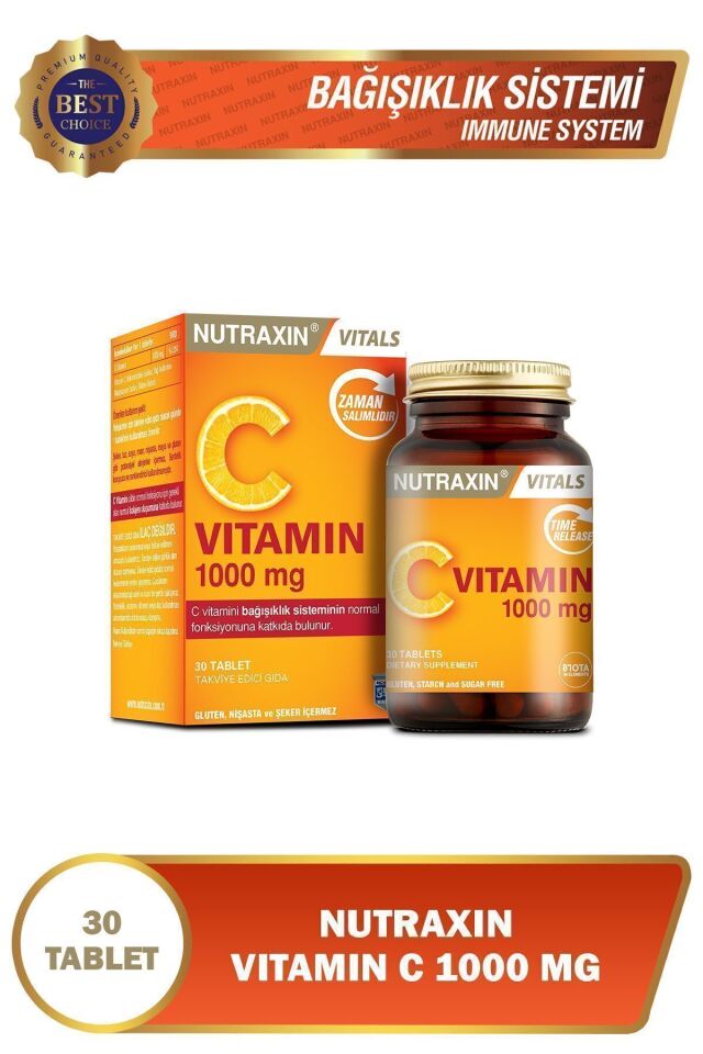 C Vitamin 1000 Mg - C Vitamini Deposu Zaman Salınımlı 30 Tablet