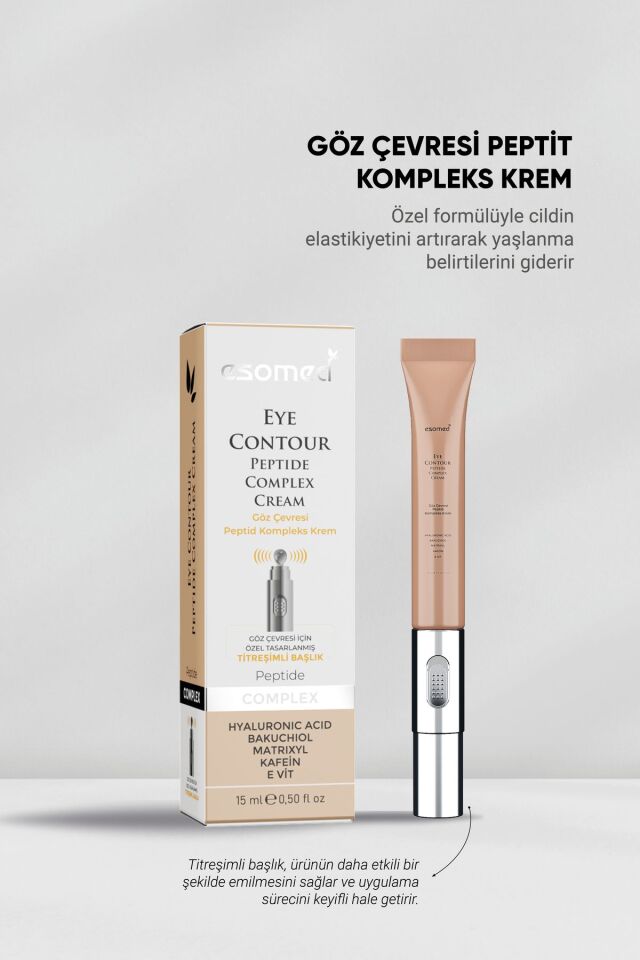 Göz Çevresi Kırışıklık ve İnce Çizgi Karşıtı Masaj Başlıklı Peptid Kompleks Krem 15 ml