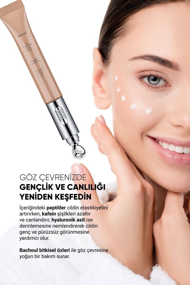 Göz Çevresi Kırışıklık ve İnce Çizgi Karşıtı Masaj Başlıklı Peptid Kompleks Krem 15 ml