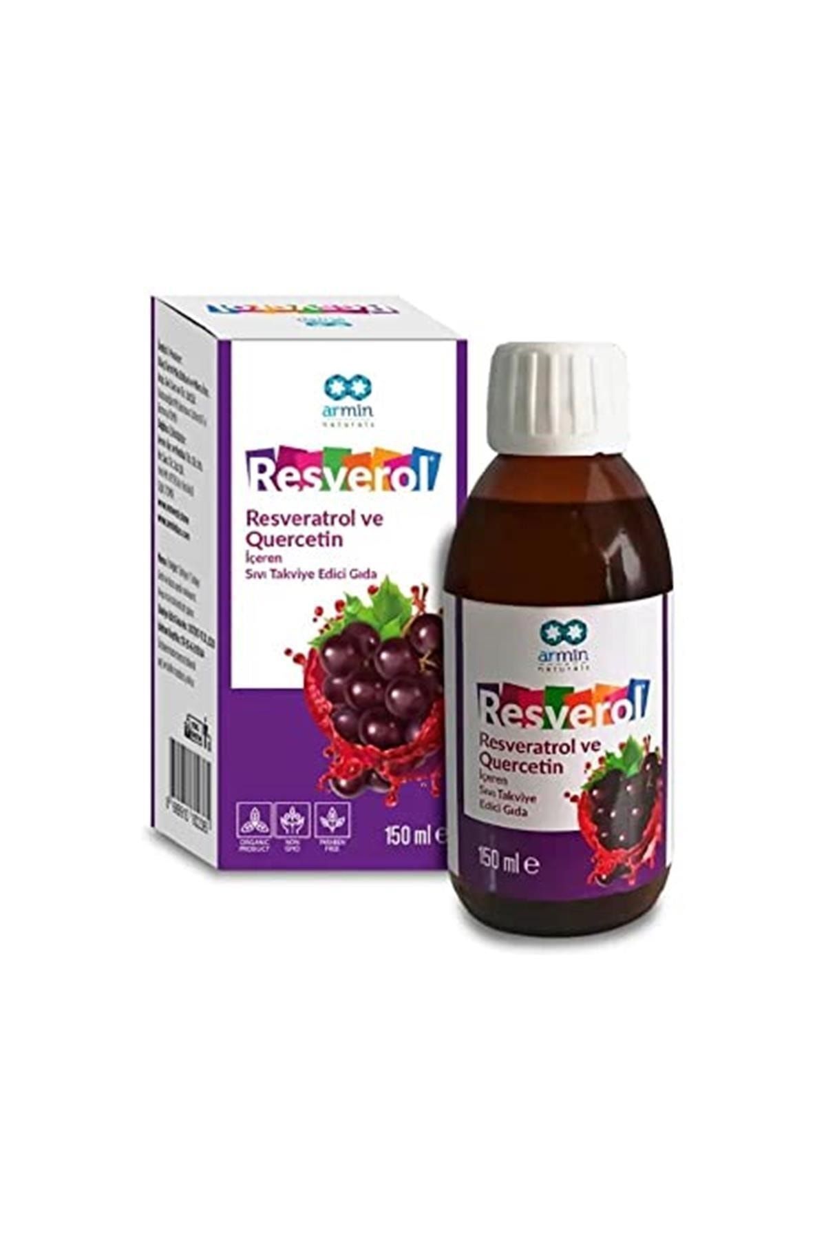Resverol - Resveratrol Ve Quercetin Içeren Sıvı Takviye Edici Gıda 150 Ml