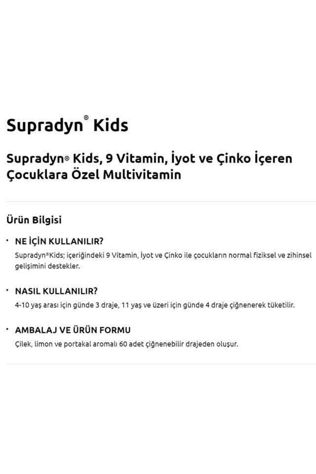 Kids Multivitamin Ve Mineral Içeren Çiğnenebilir 60 Tablet 2 Adet