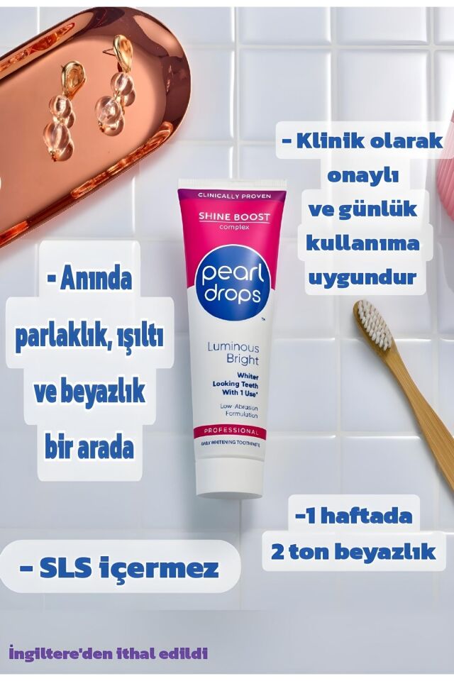 Luminous – Anında Etkili, Işıltılı, Parlak Ve 1 Haftada 2 Tona Kadar Beyazlatıcı Diş Macunu 75ml