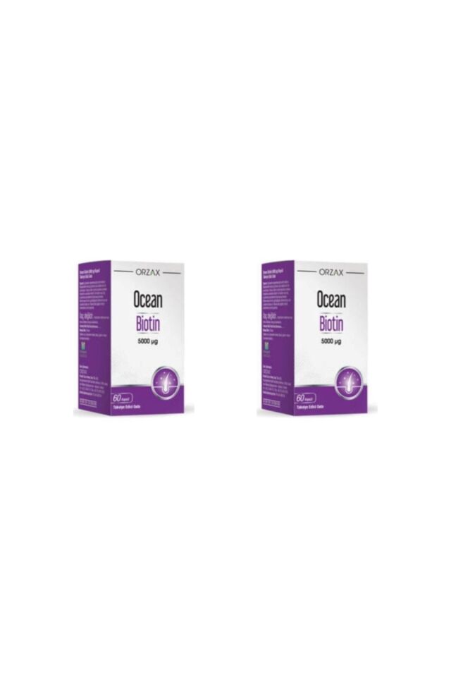 Orzax Ocean Biotin 5000 Mcg 60 Kapsül 2'li