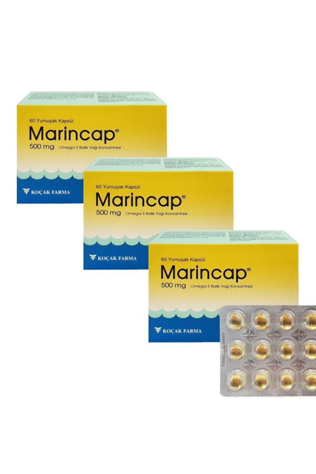 Omega-3 Balık Yağı 500 Mg 60 Kapsül 3 Adet