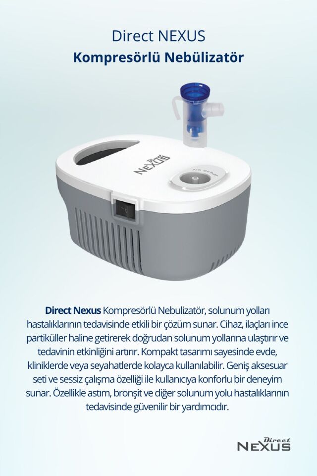 Çocuklar Ve Yetişkinler Için Kompresörlü Nebülizatör