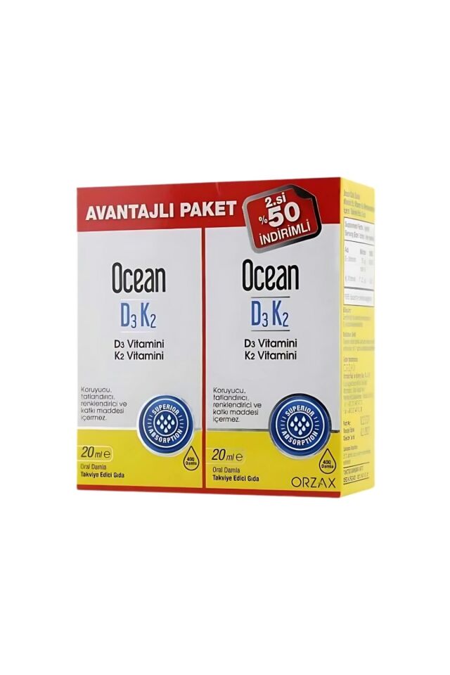 D3k2 Damla 20ml X 2 Adet Avantajlı Paket