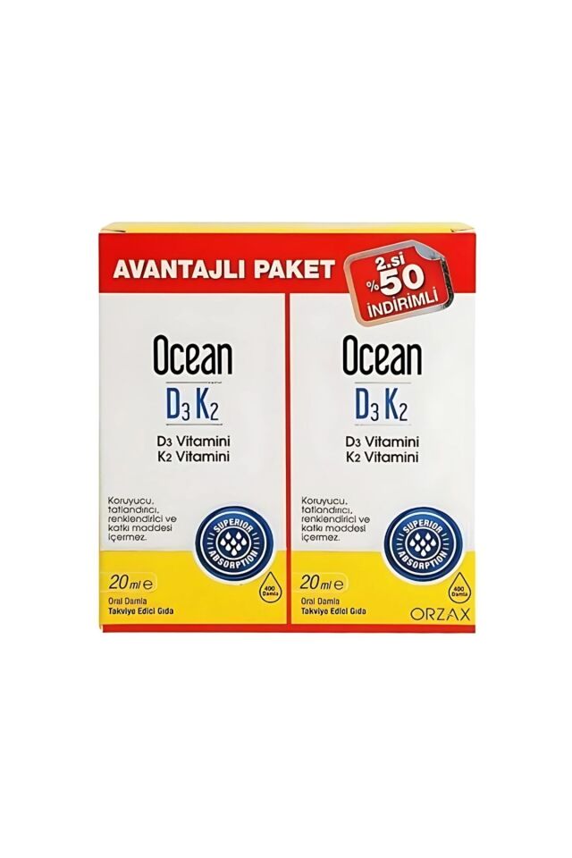 D3k2 Damla 20ml X 2 Adet Avantajlı Paket