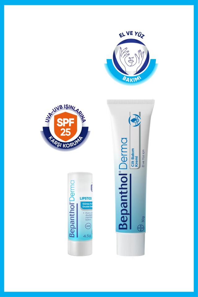 Cilt Kremi 30 gr Spf 30 Günlük Yoğun Nemlendirici Lipstik Dudak Kremi 4,5g - Günlük Yüz, Vücut Bakım