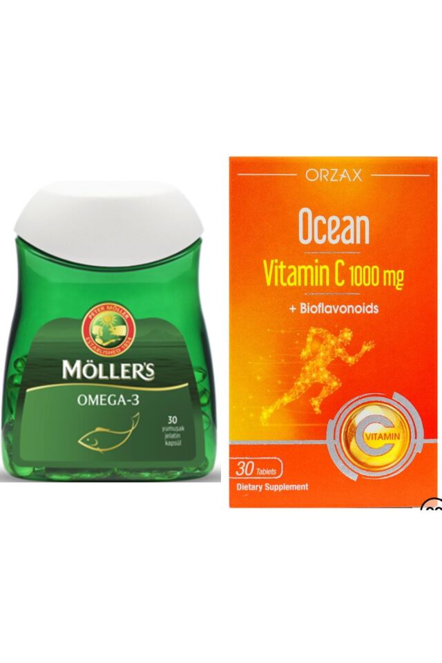 Omega 3 30 Kapsül Ve Ocean Vitamin C 30 Tablet