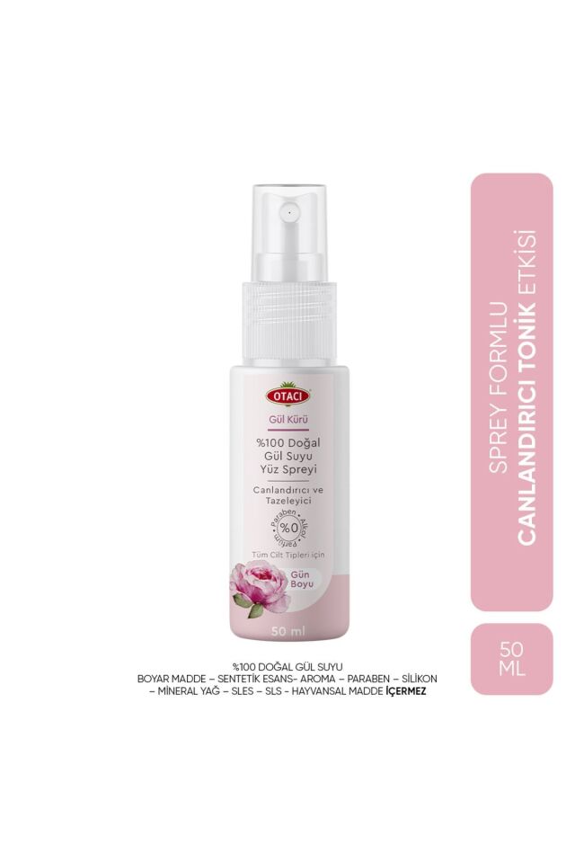 Gül Kürü Gül Suyu Yüz Spreyi 50ml