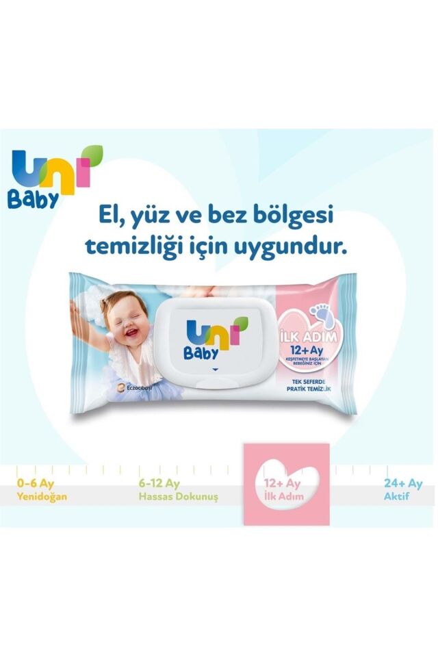Islak Havlu Mendil 52 Yaprak Ilk Adım (3 LÜ PK) 156 Yaprak